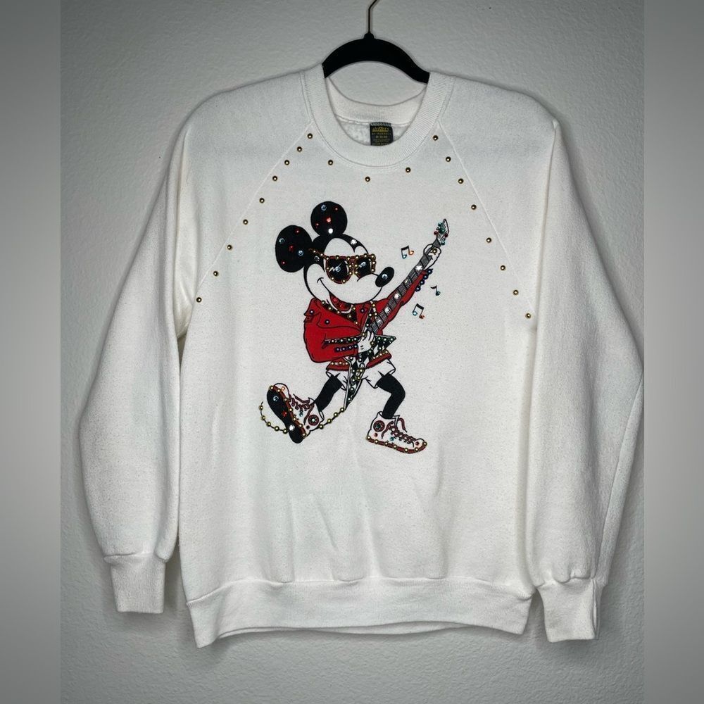 Vintage Jerzees Studded Mickey Mouse Sweater